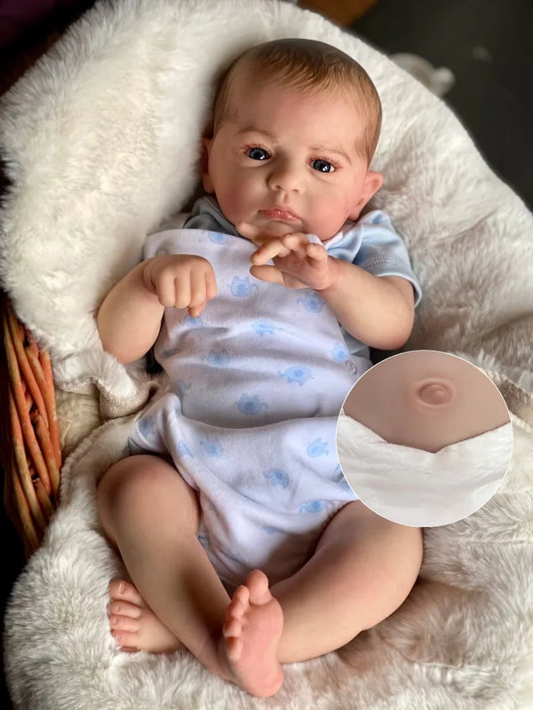 18-20" Handmade Reborn Baby Doll Cameron – Boy or Girl with 3D Painted Skin & Hair